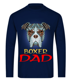 Boxer Dog Dad Head Zentangle Stylized