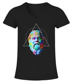 Geometric Heads - Socrates - Trippy Philosophy Shirt