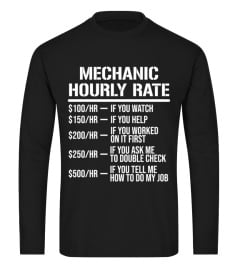 Mechanic Hourly Rate Gift Shirt