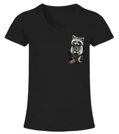 Raccoon  Pocket T Shirt