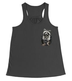 Raccoon  Pocket T Shirt