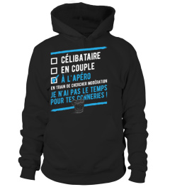 Célibataire en couple à l'apéro t-shirt