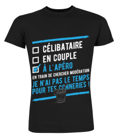 Célibataire en couple à l'apéro t-shirt