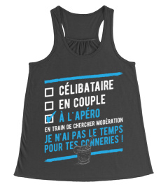 Célibataire en couple à l'apéro t-shirt