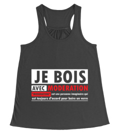 Je bois avec modération t shirt humour alcool