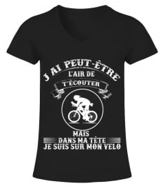 Je suis sur mon vélo t-shirt humour cycliste