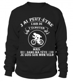 Je suis sur mon vélo t-shirt humour cycliste