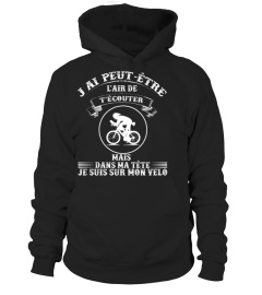 Je suis sur mon vélo t-shirt humour cycliste