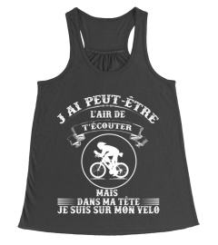 Je suis sur mon vélo t-shirt humour cycliste