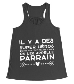 Parrain super héros t-shirt humour