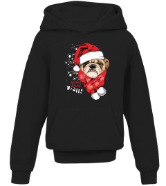 CHRISTMAS BULLDOG SANTA