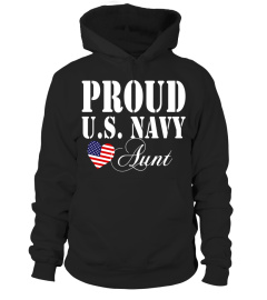 Gift for Military - Proud U.S. Navy Aunt Heart T-shirt