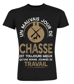 Travail ou chasse t shirt chasseur humour