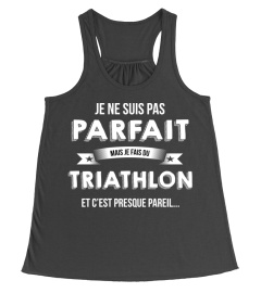 je ne suis pas parfait mais je suis Triathlon et c'est presque pareil cadeau noël anniversaire humour drôle homme cadeaux