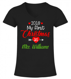 FIRST CHRISTMAS AS MRS CUSTOM NAME SWEATSHIRT