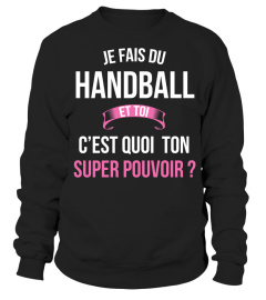 Handball et toi c'est quoi ton super pouvoir cadeau noël anniversaire humour héros noel drôle femme cadeaux heros