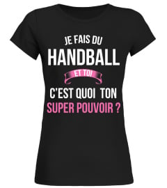 Handball et toi c'est quoi ton super pouvoir cadeau noël anniversaire humour héros noel drôle femme cadeaux heros