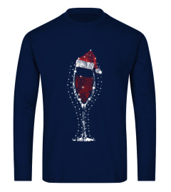 Chapeau de noël verre de vin