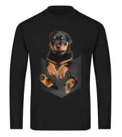 Rottweiler in pocket scratch shirt funny