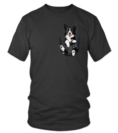 border collie  In Pocket T shirt