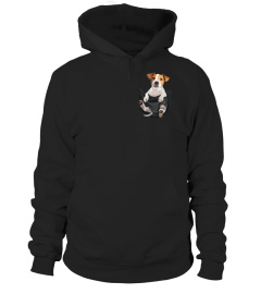 Jack russell in pocket scratch shirt funny