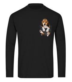 Beagle in pocket scratch shirt funny