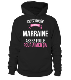 assez douée pour Marraine assez folle pour aimer ça cadeau noël anniversaire humour noel drôle femme cadeaux