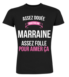 assez douée pour Marraine assez folle pour aimer ça cadeau noël anniversaire humour noel drôle femme cadeaux