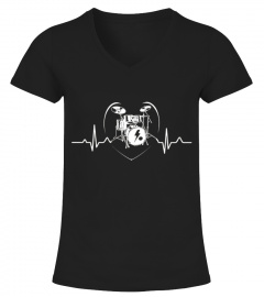 Drummer Heartbeat   Drum Heartbeat T Shirt For Drum Lover