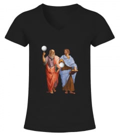 Aristotle and Plato with Volleyballs