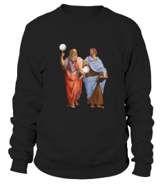 Aristotle and Plato with Volleyballs
