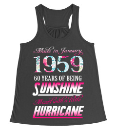 JANUARY 1959 60 YEARS SUNSHINE MIXED HURRICANE