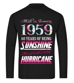 JANUARY 1959 60 YEARS SUNSHINE MIXED HURRICANE