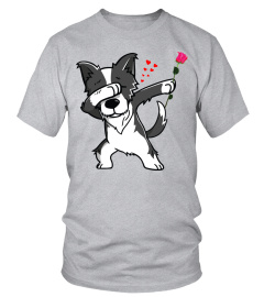 dabbing border collie Valentines Shirt