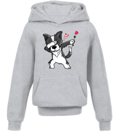 dabbing border collie Valentines Shirt