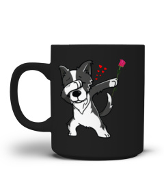 dabbing border collie Valentines Shirt