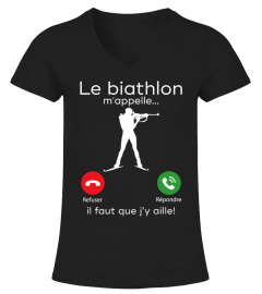 t-shirt drôle -  le  Biathlon  M'appelle