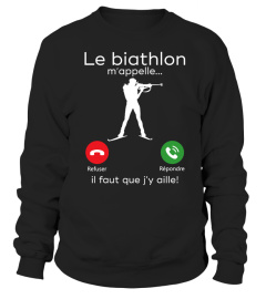 t-shirt drôle -  le  Biathlon  M'appelle