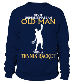 OLD MAN with A TENNIS RACKET
