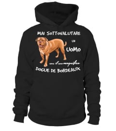 Un UOMO con un DOGUE DE BORDEAUX