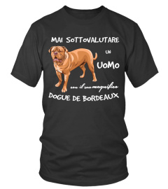 Un UOMO con un DOGUE DE BORDEAUX