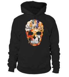  Colorful Cat Skull T Shirt