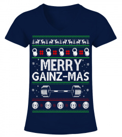 Merry Gainz-Mas T-Shirt Christmas Shirt Fitness Gym Workout