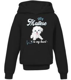 CUTE MY MALTESE IS MY HEART FOR GIFT LOV