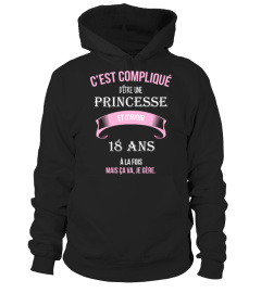 C'est compliqué d'être une princesse et 18 ans à la fois mais ca va je gère cadeau noël anniversaire humour noel drôle fille idée cadeaux femme