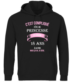 C'est compliqué d'être une princesse et 18 ans à la fois mais ca va je gère cadeau noël anniversaire humour noel drôle fille idée cadeaux femme