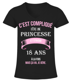 C'est compliqué d'être une princesse et 18 ans à la fois mais ca va je gère cadeau noël anniversaire humour noel drôle fille idée cadeaux femme