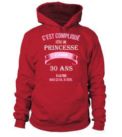 C'est compliqué d'être une princesse et 30 ans à la fois mais ca va je gère cadeau noël anniversaire humour noel drôle fille idée cadeaux femme
