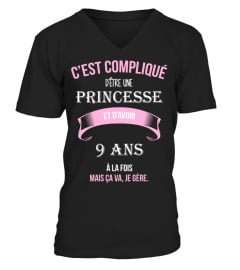 C'est compliqué d'être une princesse et 9 ans à la fois mais ca va je gère cadeau noël anniversaire humour noel drôle fille idée cadeaux femme