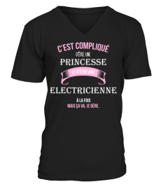 C'est compliqué d'être une princesse et Electricienne à la fois mais ca va je gère cadeau noël anniversaire humour noel drôle fille idée cadeaux femme